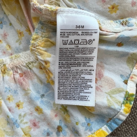 Old Navy Floral All Day Tiered Dress 3-6M - Picture 9 of 9